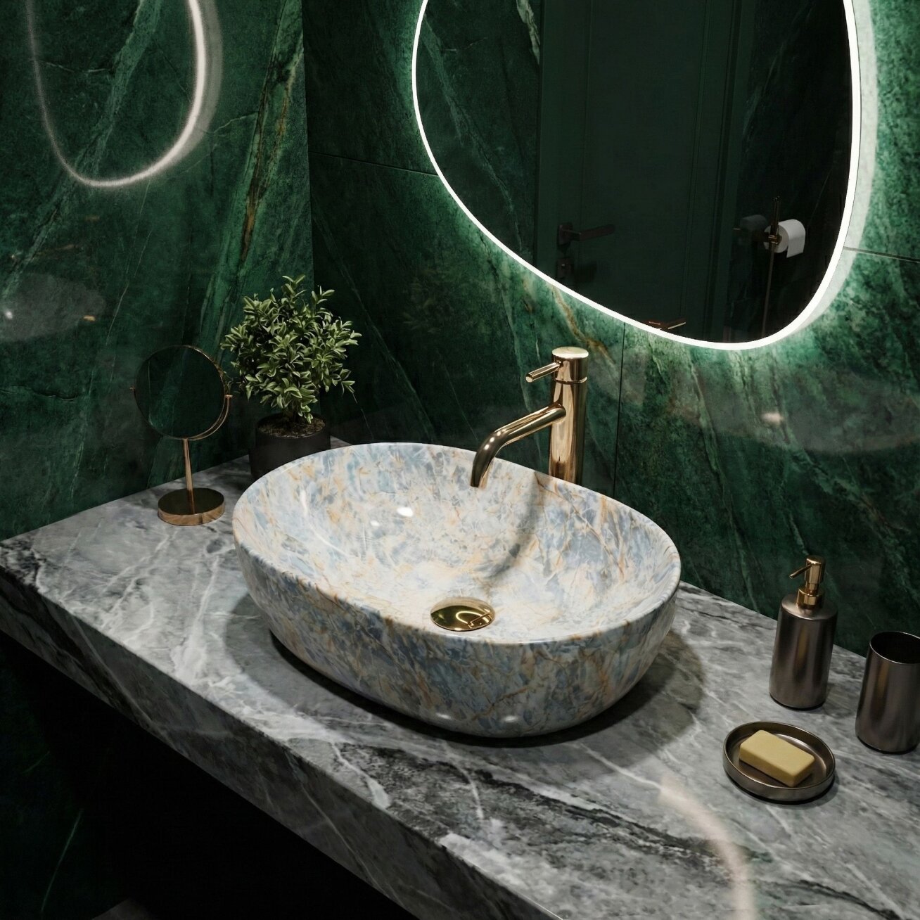 Kriauklė stalviršio Amelia Ruststone 48 4 Kriauklė stalviršio Amelia Ruststone 48 4
