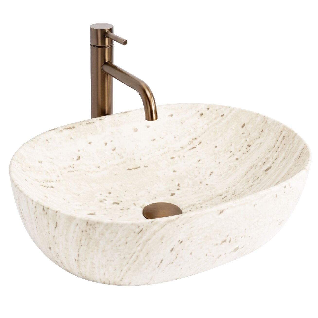 Kriauklė stalviršio Amelia Travertine Classic 48