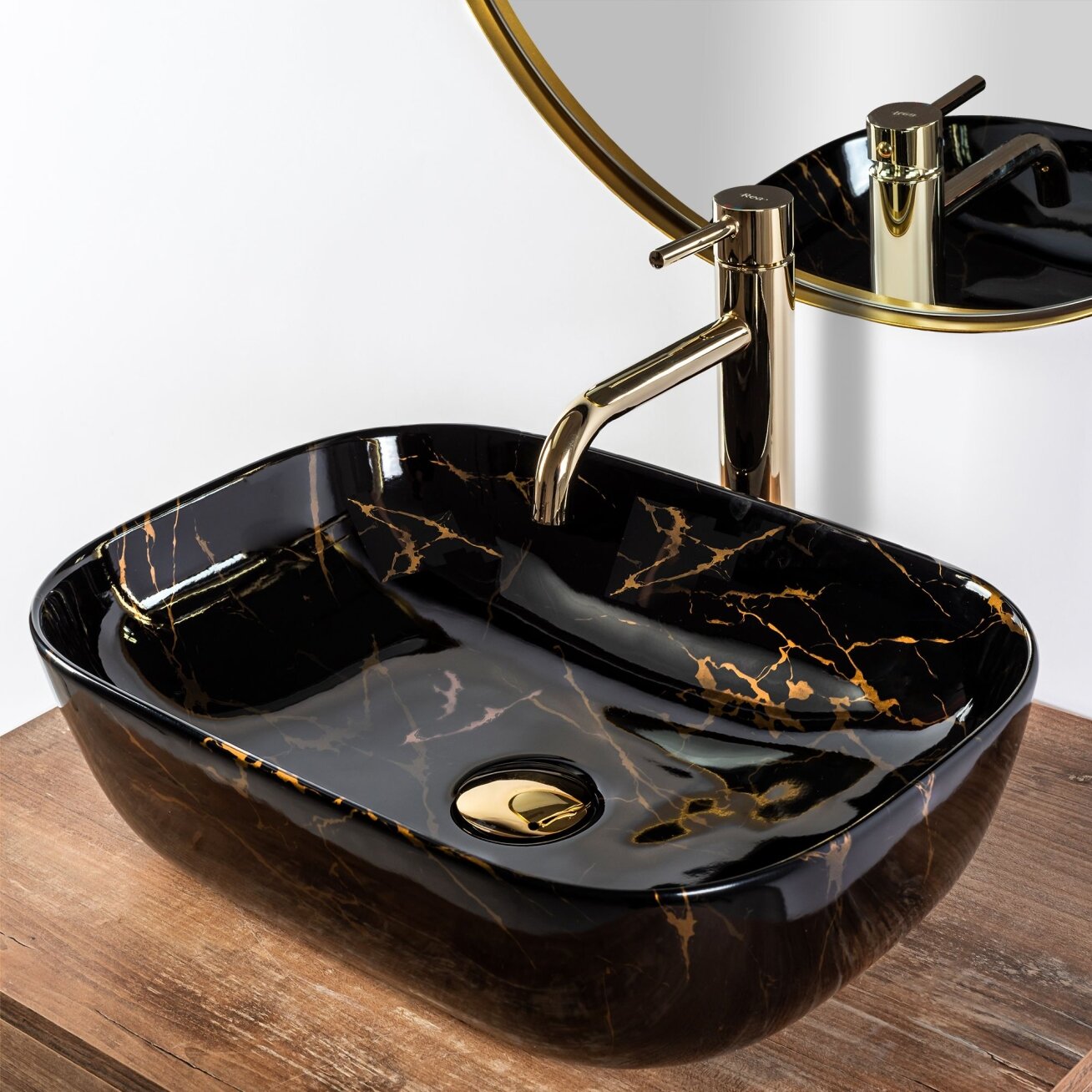 Kriauklė stalviršio Belinda JUODA Marble shiny 4 Kriauklė stalviršio Belinda JUODA Marble shiny 4