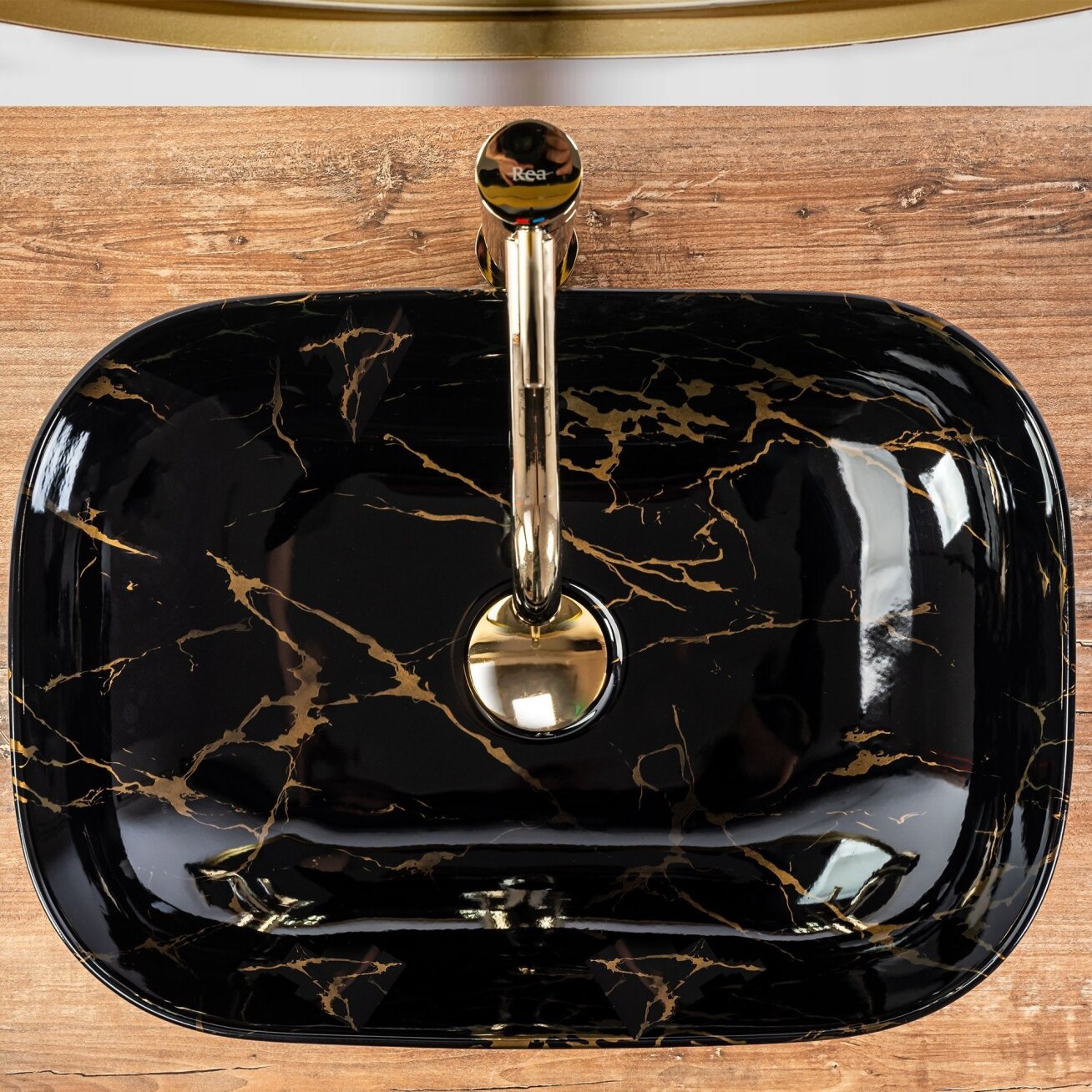 Kriauklė stalviršio Belinda JUODA Marble shiny 9