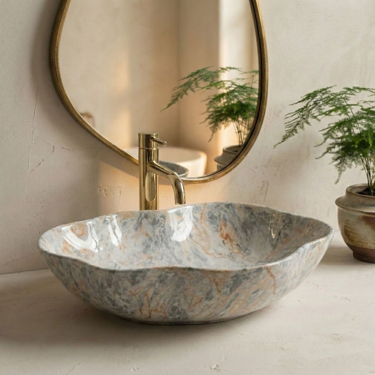 Kriauklė stalviršio Pearl Ruststone 7