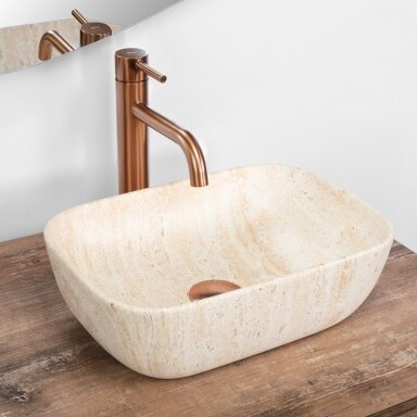 Kriauklė stalviršio BELINDA MINI TRAVERTINE MATT