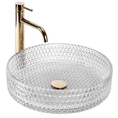 Kriauklė stalviršio Cristal Transparent 39