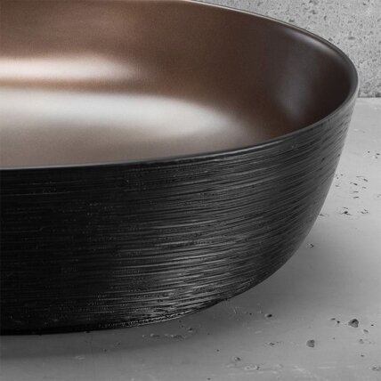 Kriauklė keramikos CLEO 61 Copper Bush / Black 2