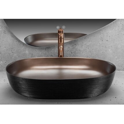 Kriauklė keramikos CLEO 61 Copper Bush / Black 4 Kriauklė keramikos CLEO 61 Copper Bush / Black 4