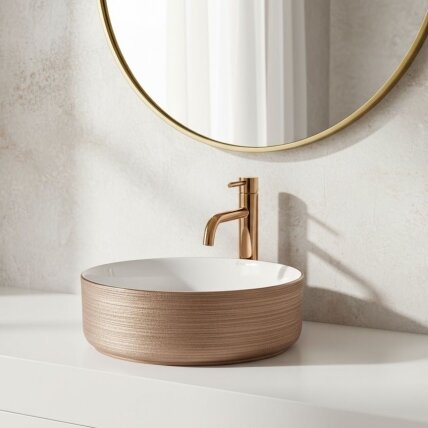 Kriauklė stalviršio Sami Brush Rose Gold 5