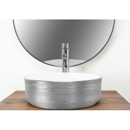 Kriauklė stalviršio Sami Brush Silver 2