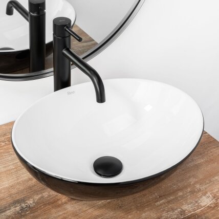 Kriauklė stalviršio Sofia White Black 3 Kriauklė stalviršio Sofia White Black 3
