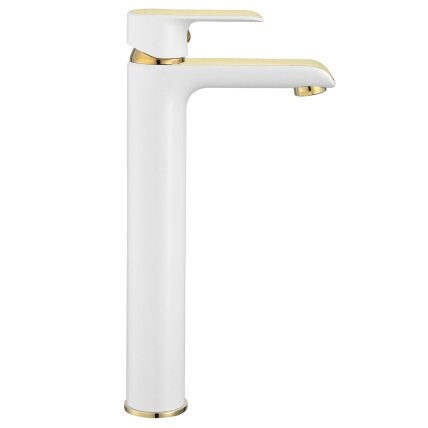 Kriauklės maišytuvas Bloom white gold High 1