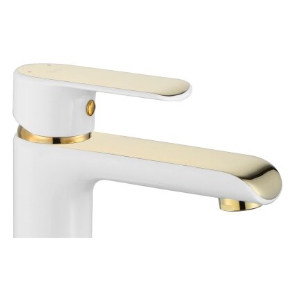 Kriauklės maišytuvas Bloom White Gold Low 3