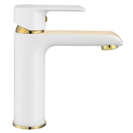 Kriauklės maišytuvas Bloom White Gold Low 6