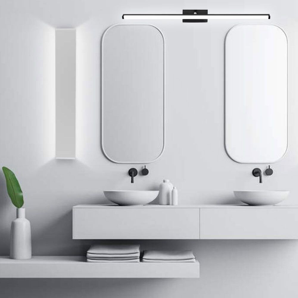 LED vonios sieninė lempa virš veidrodžio 20W 100CM APP375-1W JUODAS 2