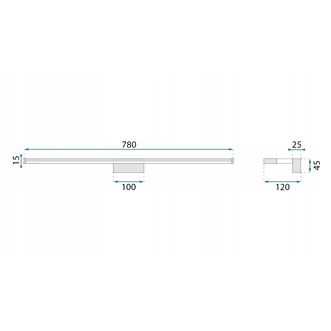 LED sieninis šviestuvas 15W 68,5CM APP370-1W CHROM 5 LED sieninis šviestuvas 15W 68,5CM APP370-1W CHROM 5