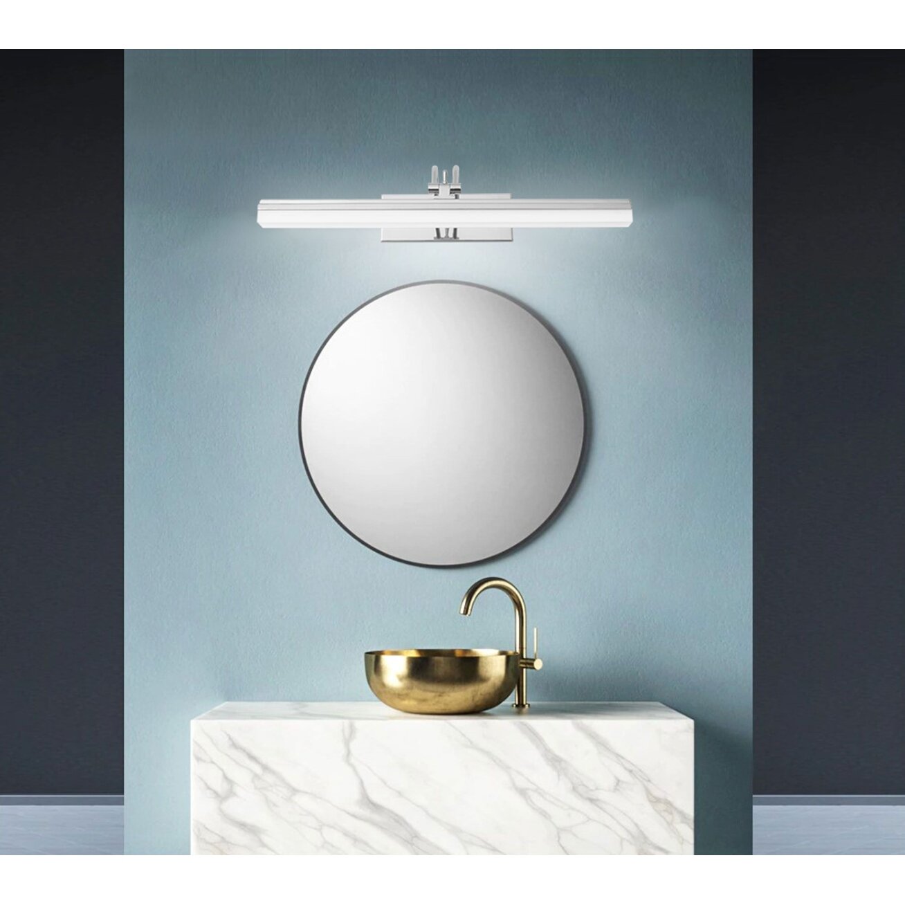 LED sienos šviestuvas 9W 40CM APP372-1W CHROM 1 LED sienos šviestuvas 9W 40CM APP372-1W CHROM 1
