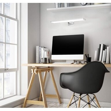 LED sieninis šviestuvas 12W 58CM APP369-1W CHROM