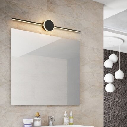 LED sieninis šviestuvas 40CM APP848-1W ROUND BLACK 4