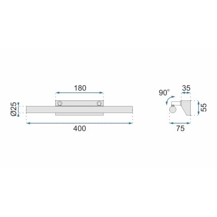 LED sieninis šviestuvas 5W 40CM APP361-1W 8