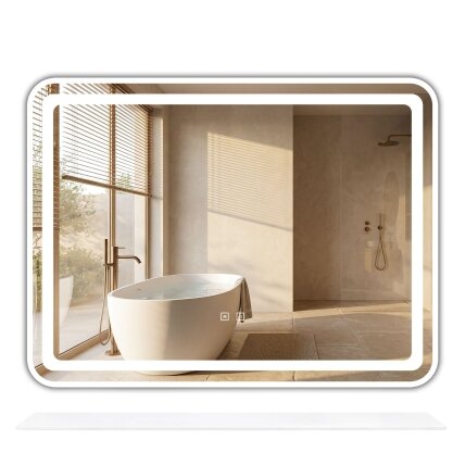 LED sieninis veidrodis su lentyna 80x60 cm L-8060 7