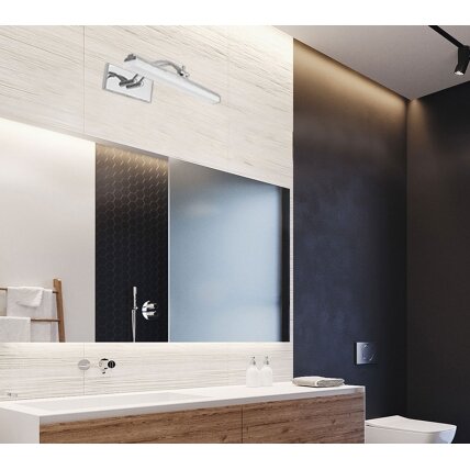 LED sienos šviestuvas 9W 40CM APP372-1W CHROM 2