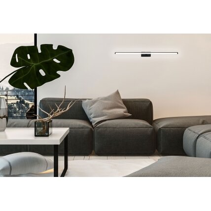 LED vonios sieninė lempa virš veidrodžio 12W 50CM APP373-1W JUODAS 6