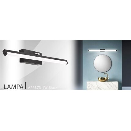 LED vonios sieninė lempa virš veidrodžio 12W 50CM APP373-1W JUODAS 7 LED vonios sieninė lempa virš veidrodžio 12W 50CM APP373-1W JUODAS 7