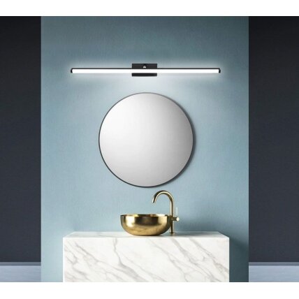 LED vonios sieninė lempa virš veidrodžio 12W 50CM APP373-1W JUODAS 9