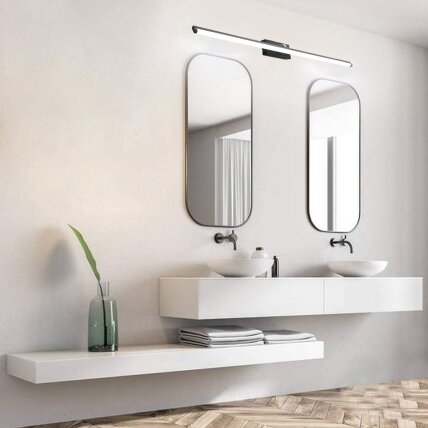 LED vonios sieninė lempa virš veidrodžio 20W 100CM APP375-1W JUODAS 1