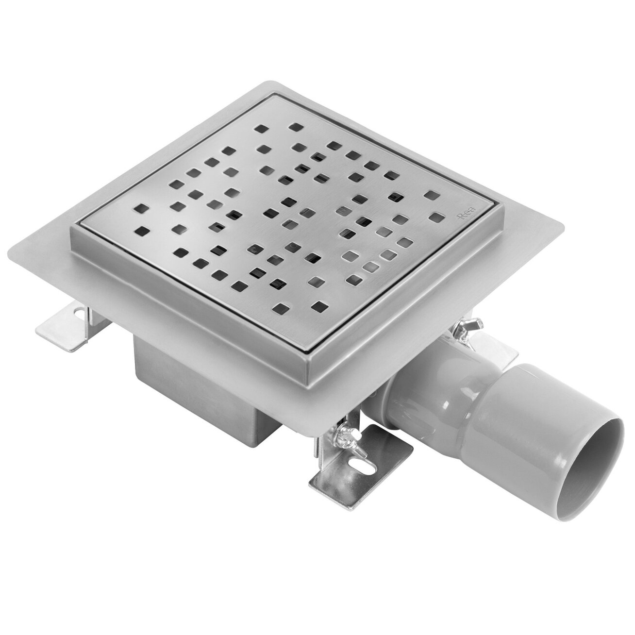 Dušo latakas DOTS 150x150 Nickel Brush