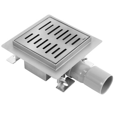 Dušo latakas LINE 150x150 Nickel Brush