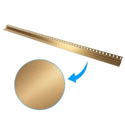 UNIVERSALI DUŠO PADĖKLO PRIEKINĖ JUOSTELĖ AUKSINĖ 1200 MM LCB-GL-120 2