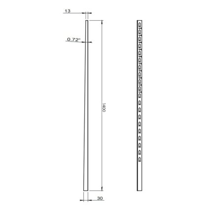 AUKSINĖ DEŠINĖ DUŠO PADĖKLO NUOLYDŽIO JUOSTA 1400 MM LSB-GL-R-140 11