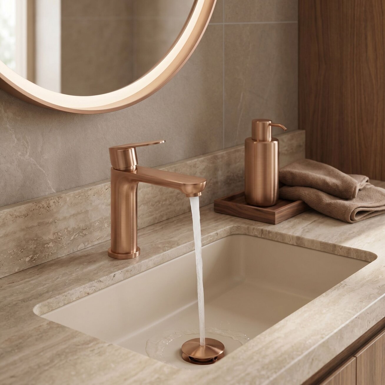 Maišytuvas vonios kambario Foster Brush Copper 8 Maišytuvas vonios kambario Foster Brush Copper 8