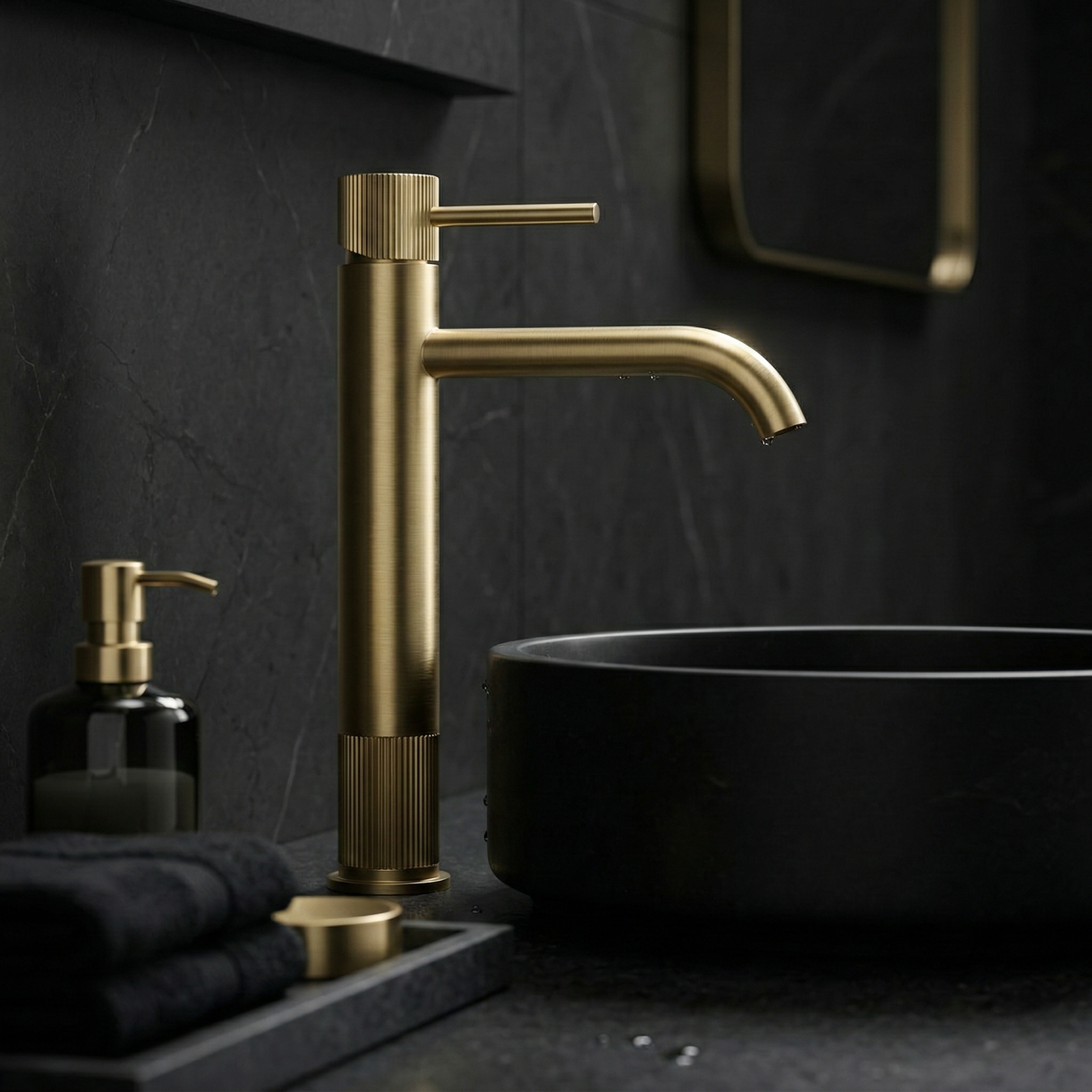 Maišytuvas vonios kambario Lungo Stripe Brush Gold 13