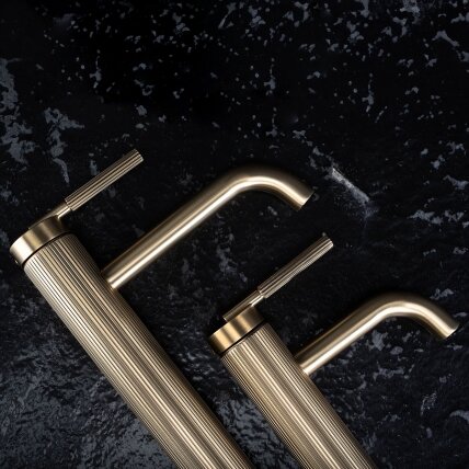 Maišytuvas praustuvui Argon Brush GOLD high Auksinis mažas 2