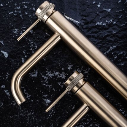 Maišytuvas praustuvui Lungo Grip Brush GOLD Auksinis mažas 1