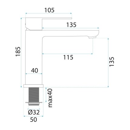 Maišytuvas vonios kambario Foster Brush Copper 9