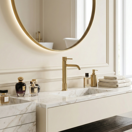 Maišytuvas vonios kambario Lungo Stripe Brush Gold 4