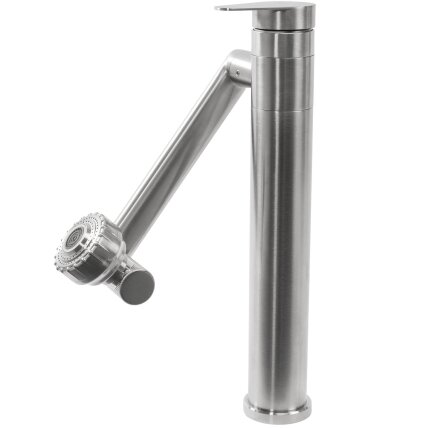 Maišytuvas vonios kambario PACO Nickel Brush INOX High 6 Maišytuvas vonios kambario PACO Nickel Brush INOX High 6