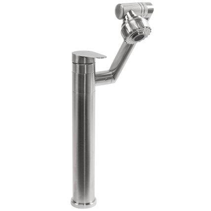 Maišytuvas vonios kambario PACO Nickel Brush INOX High Maišytuvas vonios kambario PACO Nickel Brush INOX High