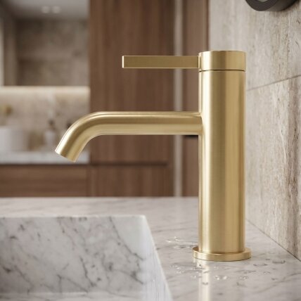 Maišytuvas vonios kambario Rivo Brush Gold 15 Maišytuvas vonios kambario Rivo Brush Gold 15