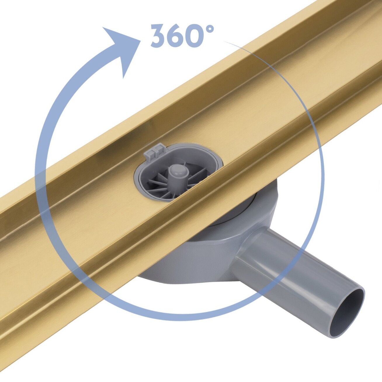 Neox dušo latakas BRUSHED GOLD 90 2 Neox dušo latakas BRUSHED GOLD 90 2