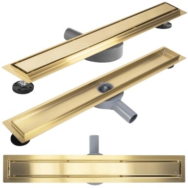 Neox dušo latakas BRUSHED GOLD 90 Neox dušo latakas BRUSHED GOLD 90
