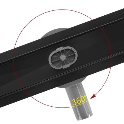 Neox dušo latakas Black 80 6 Neox dušo latakas Black 80 6