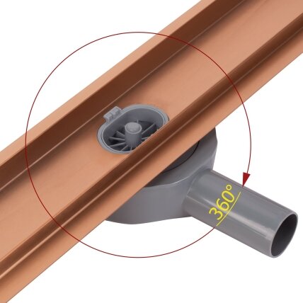Neox dušo latakas Brushed Copper 90 10 Neox dušo latakas Brushed Copper 90 10