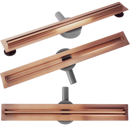 NEOX SLIM PRO Dušo latakas Brushed Copper 90