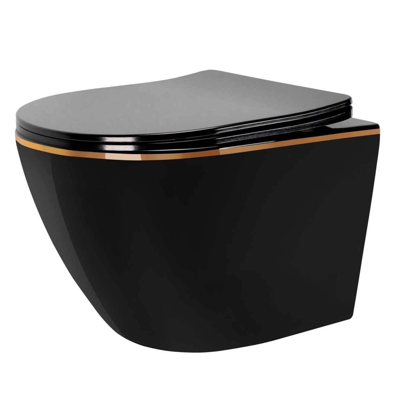 PAKABINAMAS KLOZETAS Carlo Mini Tornado Black Gold Egde