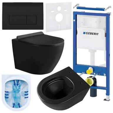 WC KOMPLEKTAS SU POTINKINIU RĖMU IR MYGTUKU WC481