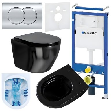 WC KOMPLEKTAS SU POTINKINIU RĖMU IR MYGTUKU WC472