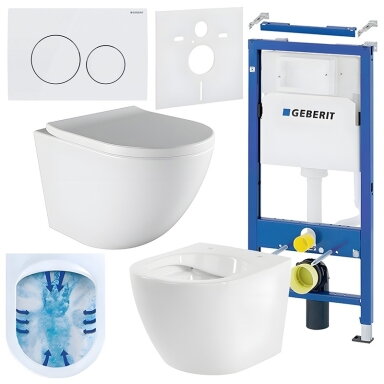WC KOMPLEKTAS SU POTINKINIU RĖMU IR MYGTUKU WC437