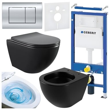 WC KOMPLEKTAS SU POTINKINIU RĖMU IR MYGTUKU WC459
